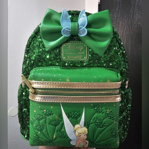 ❤️ HOST PICK ❤️ Tinkerbell Green Sequin Mini Double Strap Shoulder Bag - Picture 4 of 11